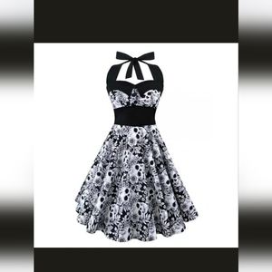 Women's 3XL Vintage Retro 50s/60s  Rockabilly Skater Swing Flare dress